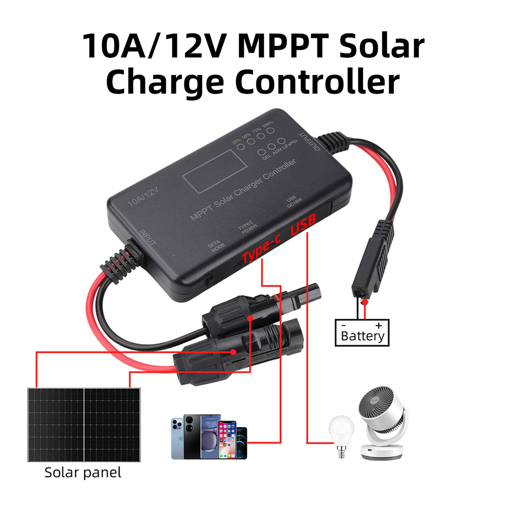 Pwm Charge Controller - 2026 Trendiger MPPT Solarladeregler 12V 10A