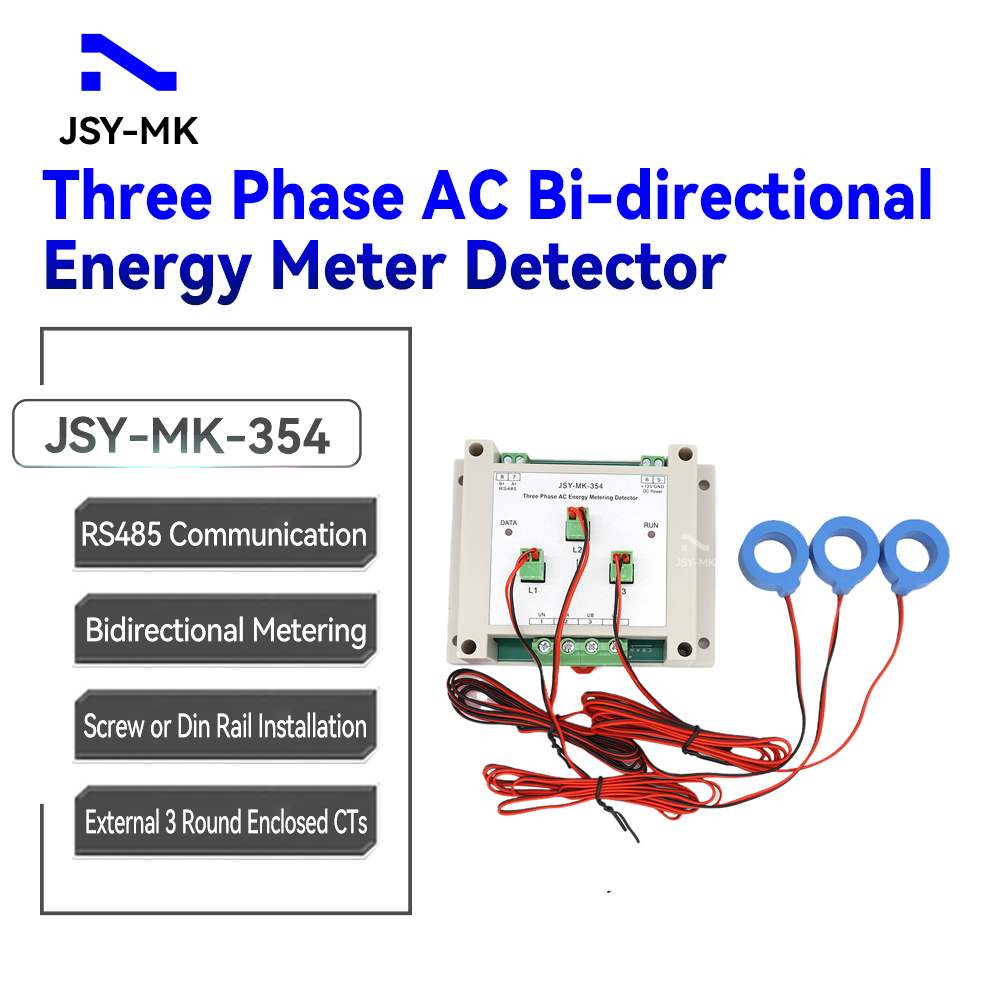 Energy Meter Bidirectional - JSY-MK-354 3P4W 80A AC Bidirektionaler Energie-Leistungsmesser-Modul-Detektor
