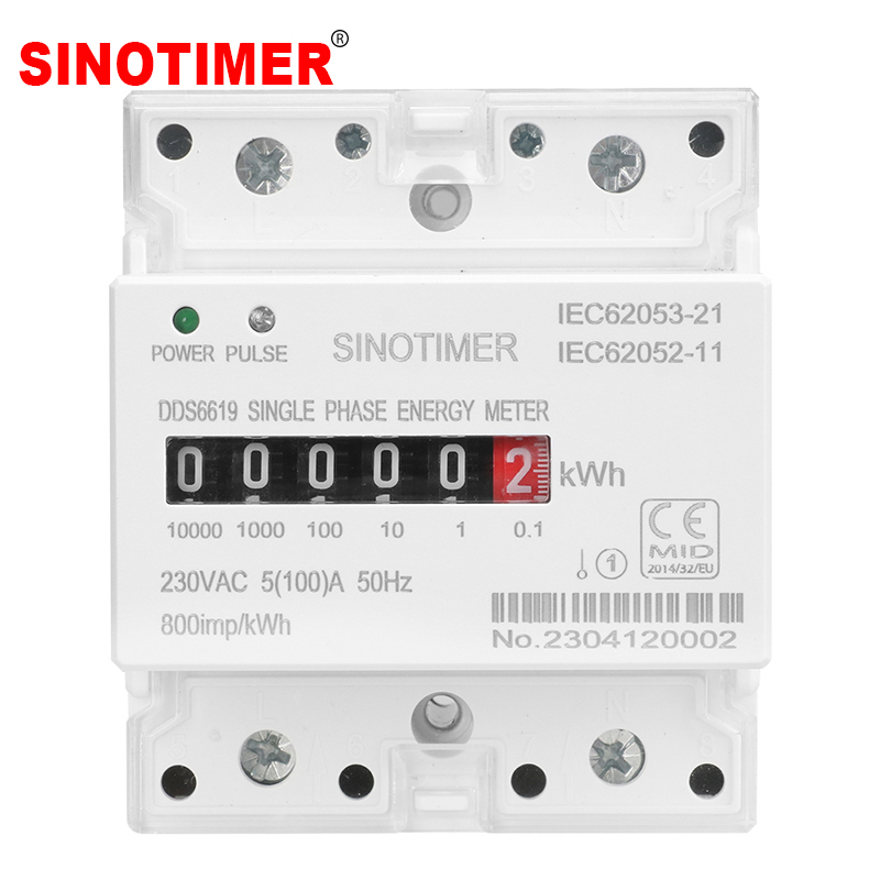 Energy Meter Bidirectional - Din-Schiene Einphasen-elektronischer Energiezähler AC 220 V