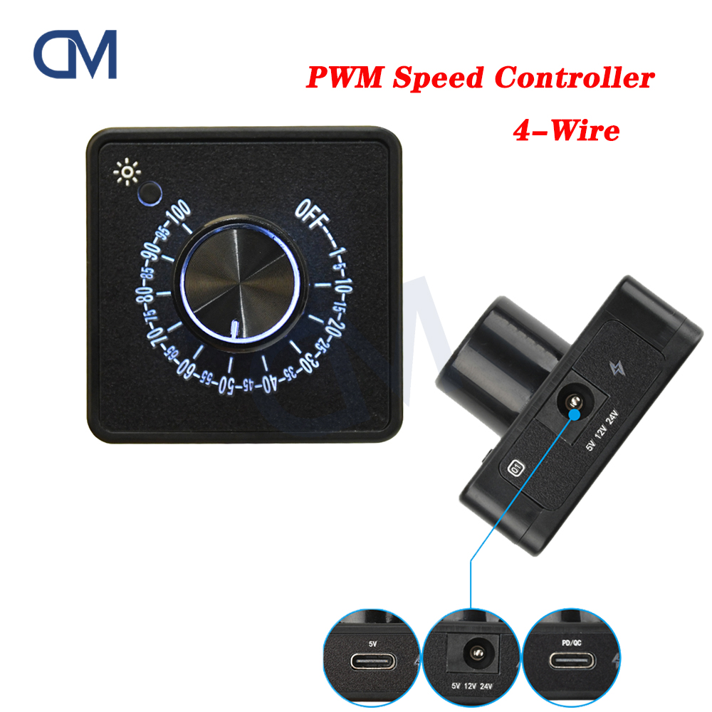 Pwm Charge Controller - 4Pin PWM Lüfter Gouverneur Geschwindigkeit Controller