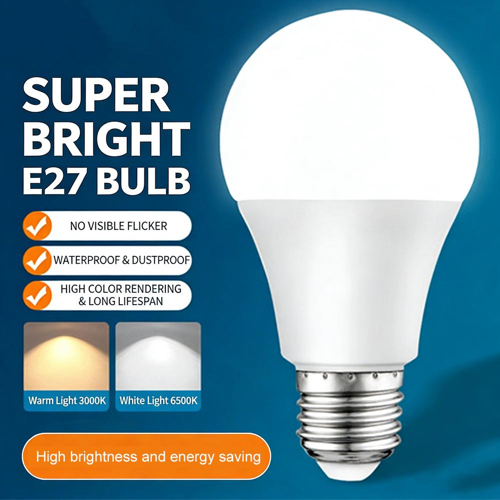 Renewable Energy House - 3/7/12/25W E27 LED-Glühbirne, superhell, wasserdicht, energiesparend,