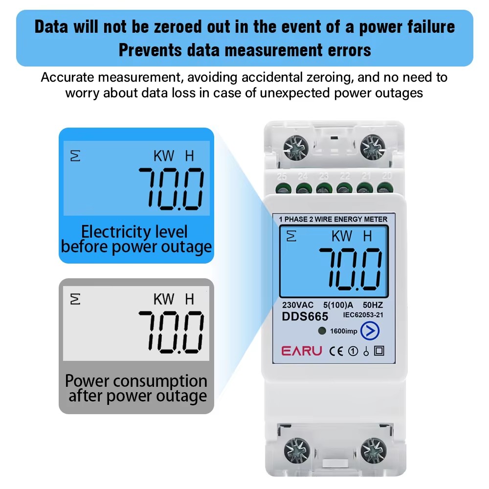 EARU AC230V 50Hz 60Hz 100A Bid – Energy Meter Bidirectional Bewertung und Preis