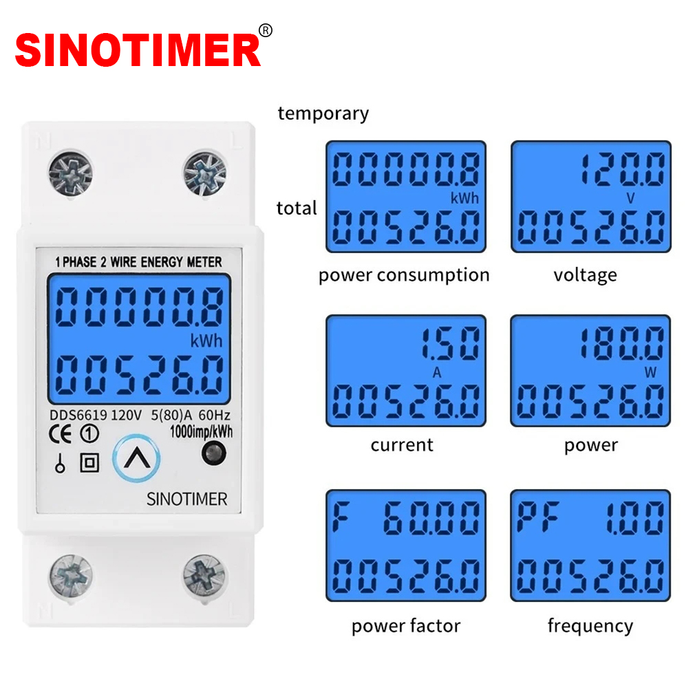 220V AC 110V Digitaler Einphas – Energy Meter Bidirectional Bewertung und Preis
