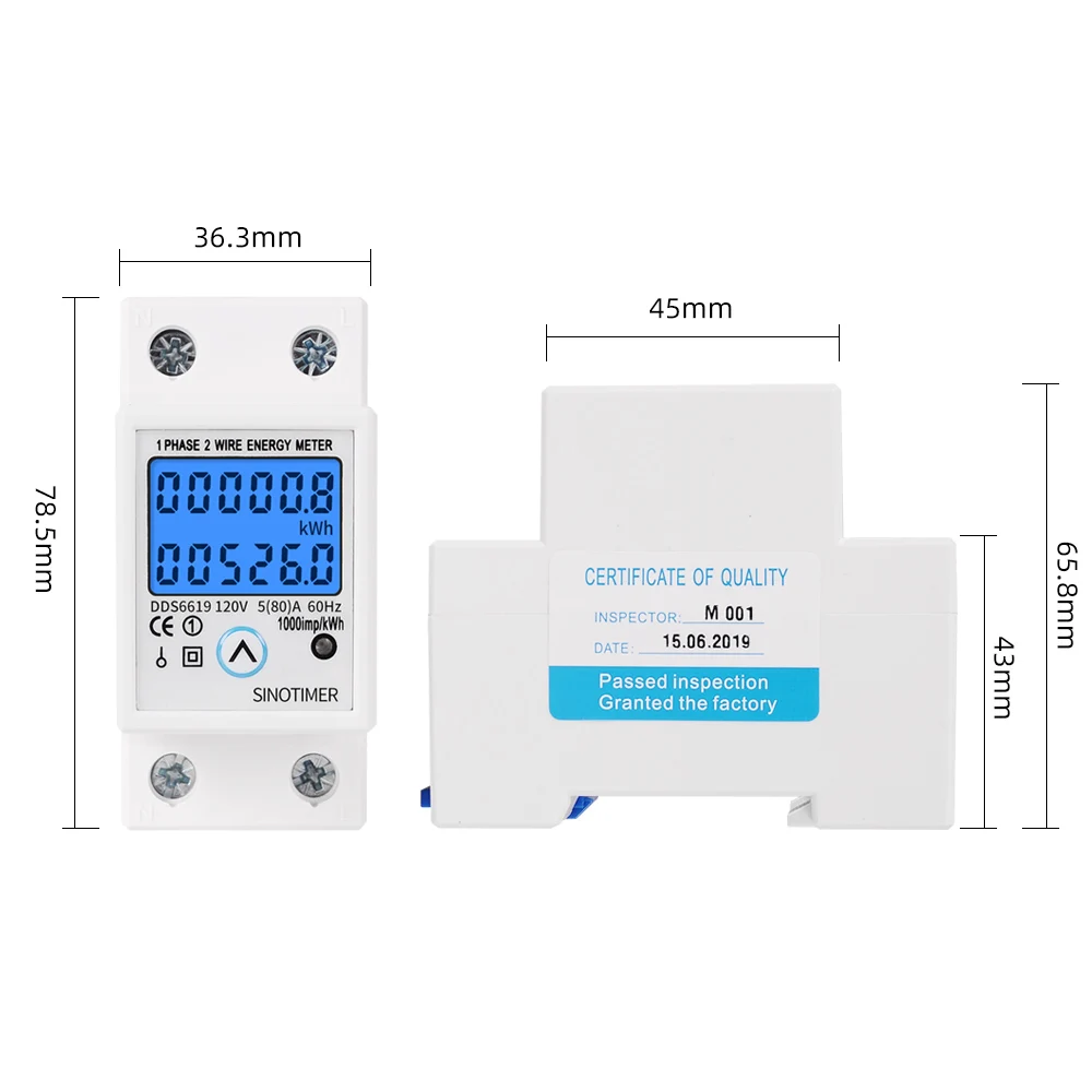220V AC 110V Digitaler Einphas – Energy Meter Bidirectional Bewertung und Preis