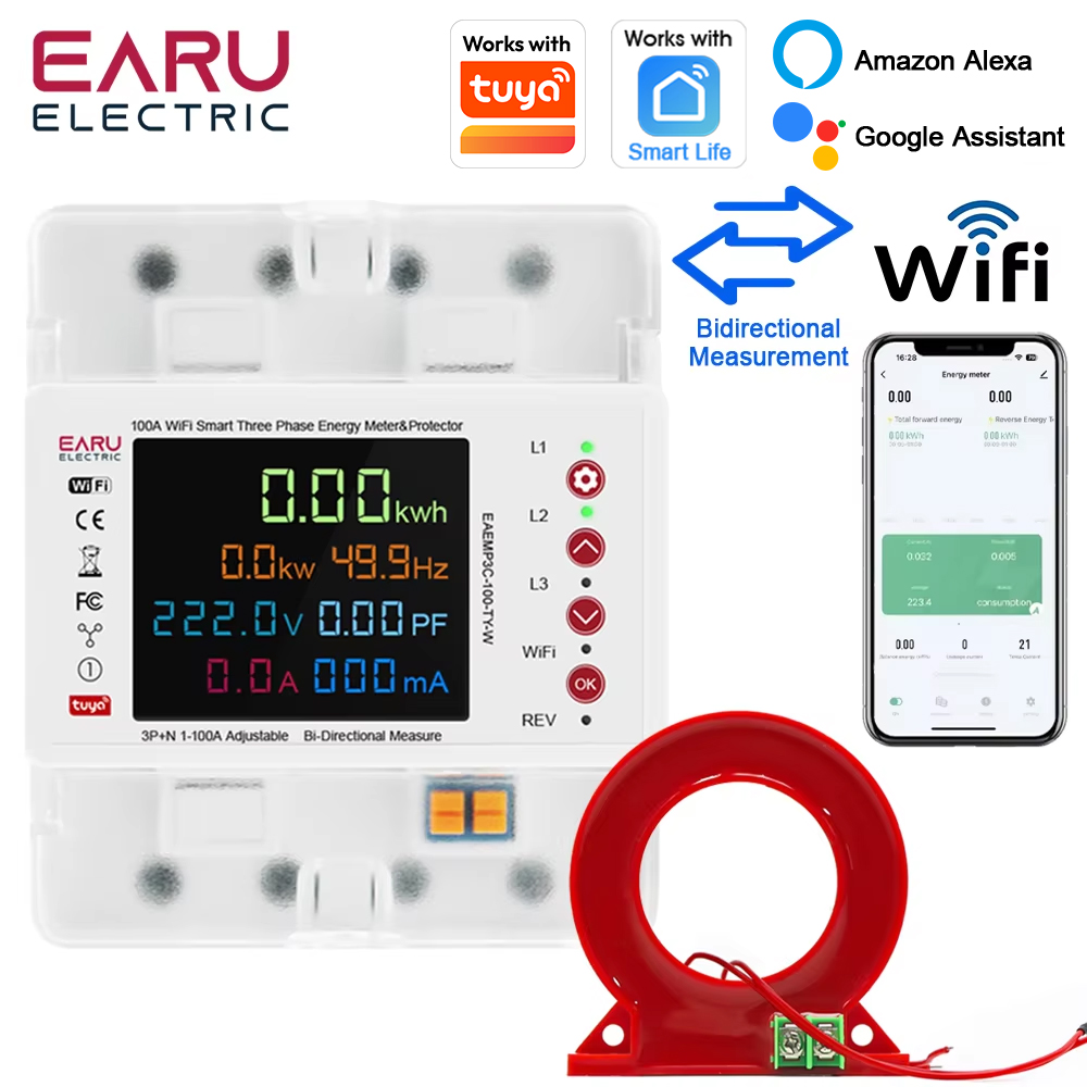 EARU Dreiphasiger Tuya App WiF – Energy Meter Bidirectional Bewertung und Preis