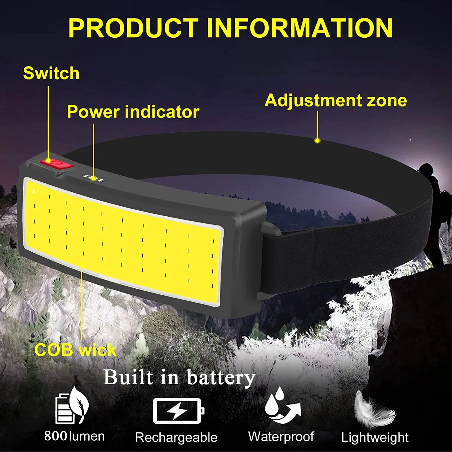 Tragbare COB-LED-Stirnlampen f – Renewable Energy Battery Bewertung und Preis