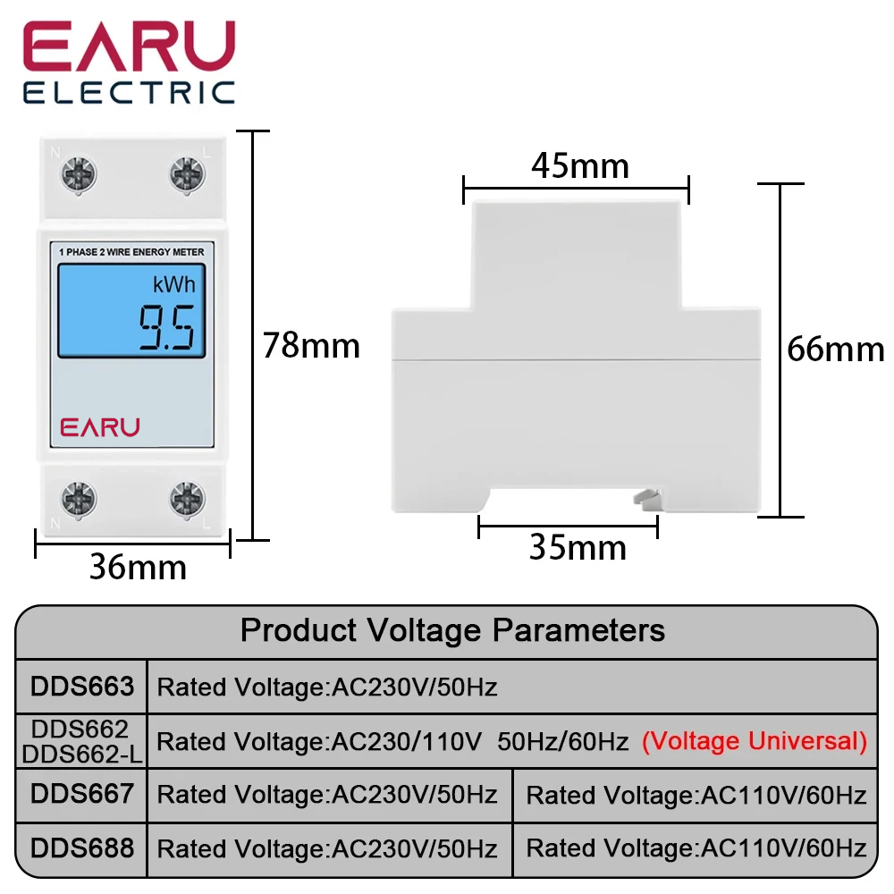 Einphasiger LCD-Digital-Energi – Energy Meter Bidirectional Bewertung und Preis