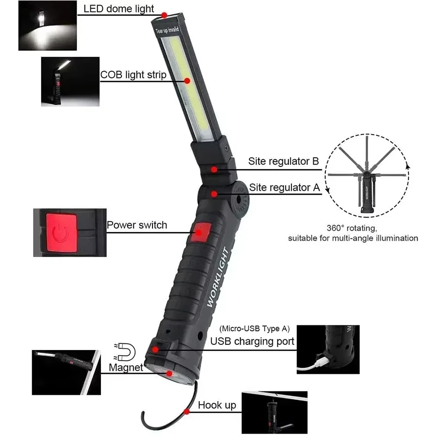Neue tragbare COB-LED-Taschenl – Renewable Energy Battery Bewertung und Preis