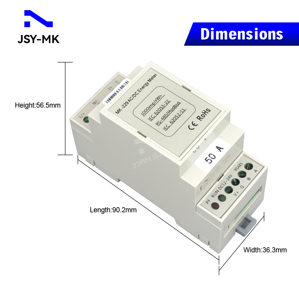 JSY-MK-229 Einkanaliges 50A Bi – Energy Meter Bidirectional Bewertung und Preis